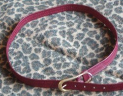 Gently worn Red Leather Belt