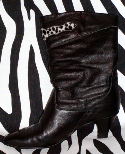 Vintage Black Leather Boots