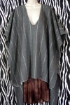 Pre-Owned Gray Wool Cape Coat One Size