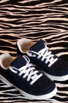 Well-Padded Navy Canvas Sneakers
