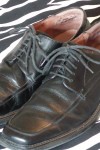 Gently Worn Black Leather Oxford Shoes