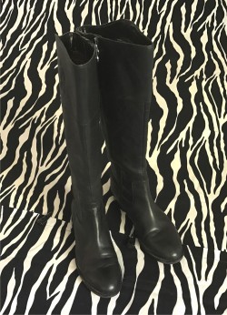 Black Leather Riding Boots, Franco 